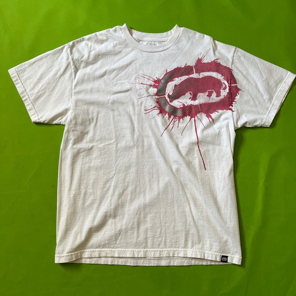 XL Ecko Unlimited Mens White Short Sleeve Graphic T-Shirt - Picture 1 of 5